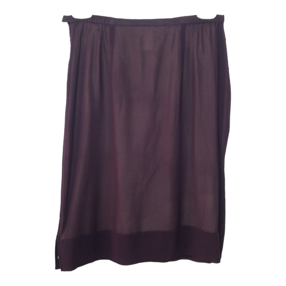 100% Silk Skirt Embellished w/ Embroidery & Scattered Sequins;Grape,Sz 6P - Picture 2 of 6